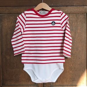 PETIT BATEAU : Romper/long Sleeves Shirt